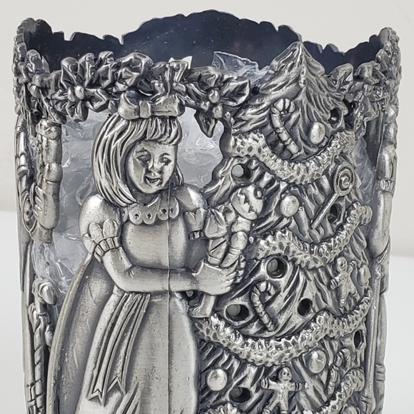 Pewter Votive Candle Holder Holiday Christmas - Picture 5 of 7